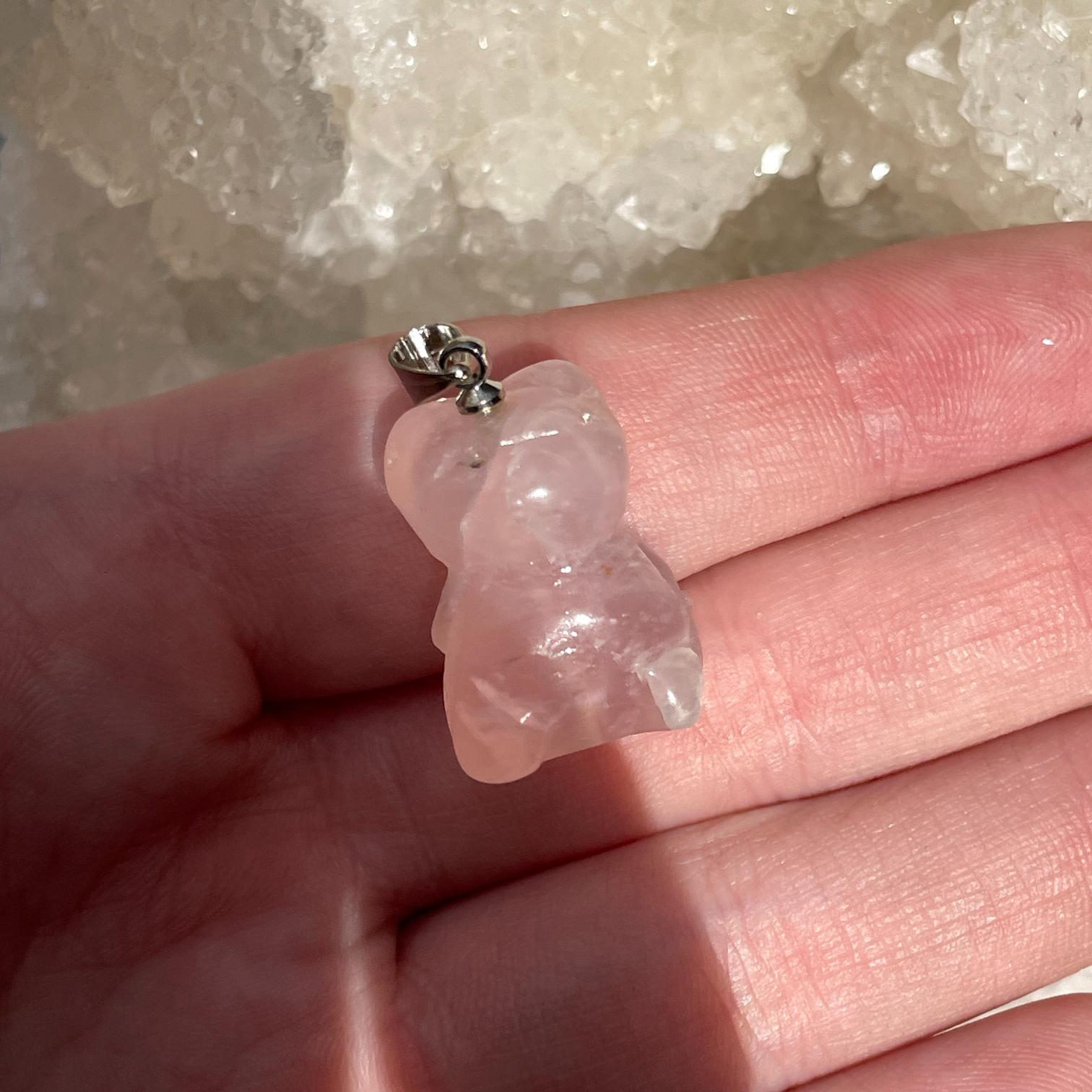 Rose Quartz Cat Pendant Rose Quartz Cat Pendant